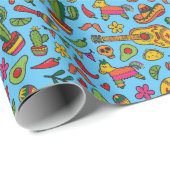 メキシコ手描きチンコ・デ・マヨをテーマにしたピニャータ ラッピングペーパー (ロールコーナー)