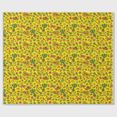 メキシコ手描きチンコ・デ・マヨをテーマにしたピニャータ ラッピングペーパー (フラット)