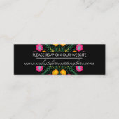 メキシコ手描きフローラスペインのウェブサイトカード スキニー名刺 (正面)