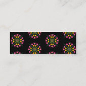 メキシコ手描きフローラスペインのウェブサイトカード スキニー名刺 (裏面)