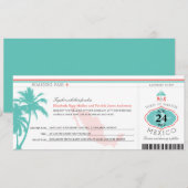 メキシコ搭乗券結婚ズ 招待状 (正面/裏面)
