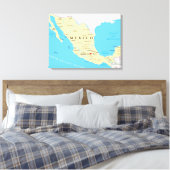 メキシコ政治地図 キャンバスプリント (インサイチュ (寝室))
