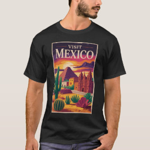 メキシコ文化イラスト旅行アートヴィンテージ Tシャツ