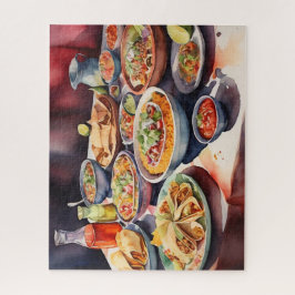 メキシコ料理の水彩表 ジグソーパズル