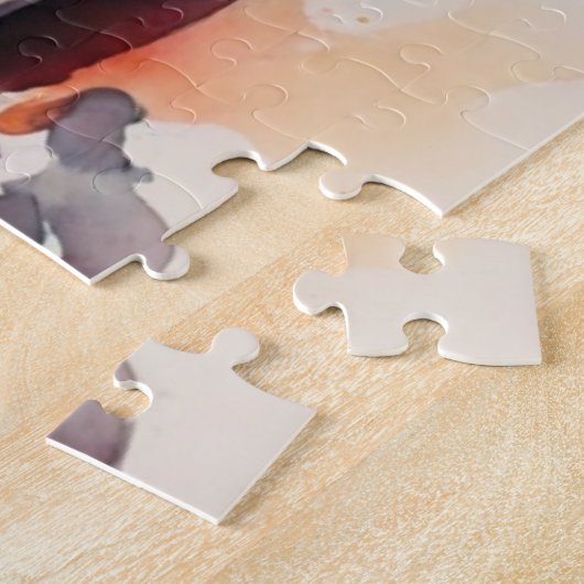 メキシコ料理の水彩表 ジグソーパズル (側面)