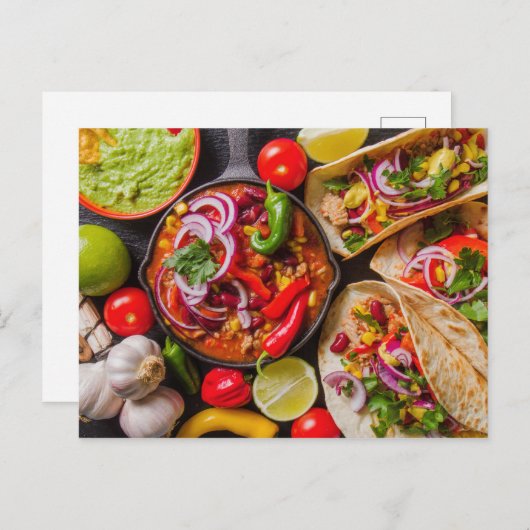 メキシコ料理はがき ポストカード (正面/裏面)