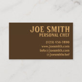 メキシコ料理エンチラダス個人シェフ調理師グルメ 名刺 (裏面)