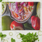 メキシコ料理キッチンタオル3 キッチンタオル (折り畳み)