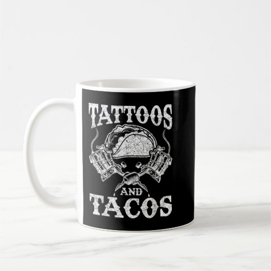 メキシコ料理タコスMexico Tattoo Artist Tattoo コーヒーマグカップ (左)