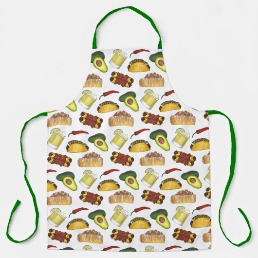 メキシコ料理タコマルガリタエンチラダアボカド エプロン (正面)