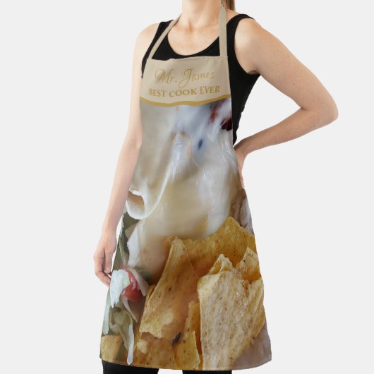 メキシコ料理タコ最高の調理師名を追加おもしろい エプロン (インサイチュ)