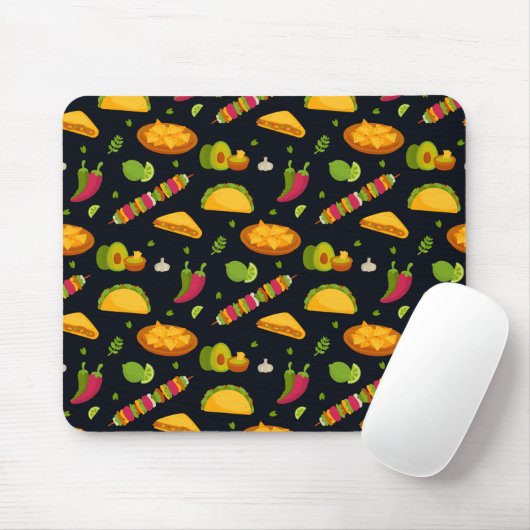 メキシコ料理パターンメキシコグルメかわいい夏 マウスパッド (マウス)