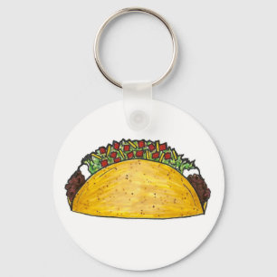 メキシコ料理ビーフタコタコスグルメギフトキーチェーン キーホルダー