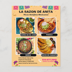 メキシコ料理フライヤーストリートフード チラシ