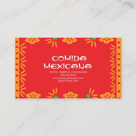 メキシコ料理フードトラック ペペルピカド 名刺 (正面)