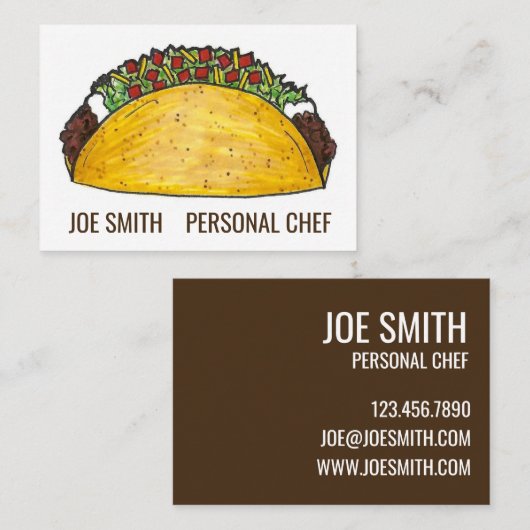 メキシコ料理レストランビーフタコパーソナルシェフ 名刺 (正面/裏面)