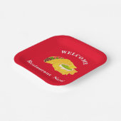 メキシコ料理店ウェルカムタコスパーソナライズされた ペーパープレート (傾斜あり)