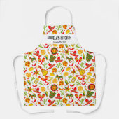メキシコ料理店シェフアブエラのキッチンカスタム エプロン (正面)