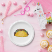 メキシコ料理懸命シェルタコタコスプリントプレート ペーパープレート (パーティー)