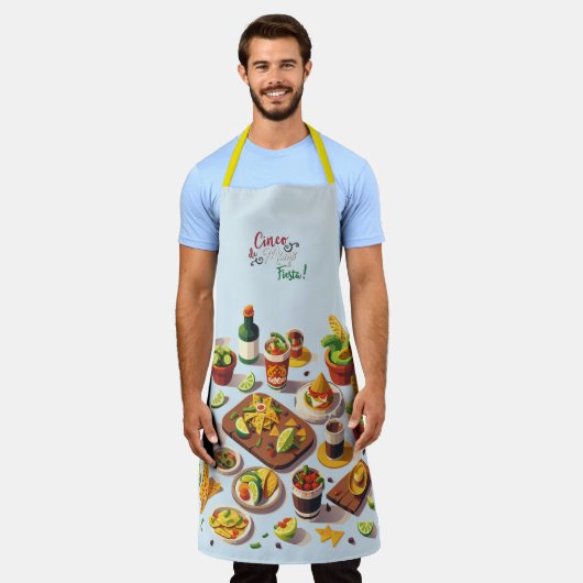 メキシコ料理 エプロン (着用した状態)