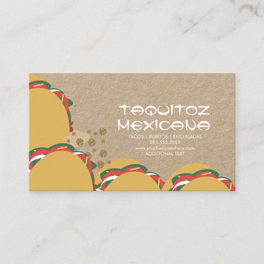 メキシコ料理 タコス メキシコ 名刺 (正面)