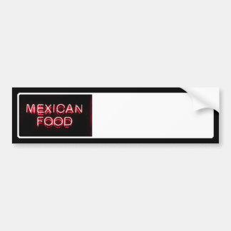 メキシコ料理 – 赤いネオンサイン バンパーステッカー