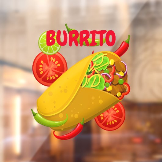 メキシコ料理Burrito Window Stick ウィンドウサイン (シート2)