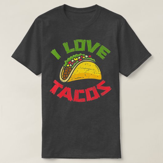メキシコ料理I LoveタコスグルメメキシコタコスL Tシャツ (デザイン正面)