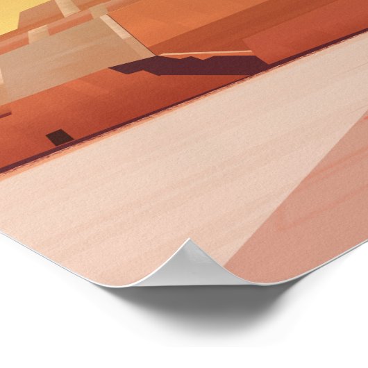 メキシコ旅行のポスターTeotihuacan Pyramid ポスター (角)