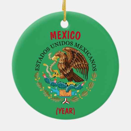 メキシコ旅行クリスマスオーナメント セラミックオーナメント (裏面)