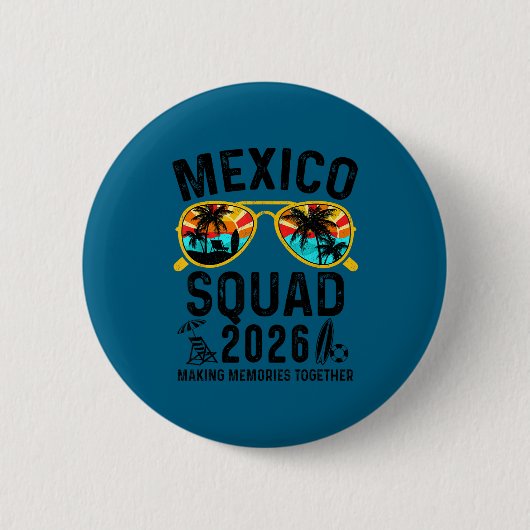 メキシコ旅行グループ2026 家族旅行マッチング 缶バッジ (正面)