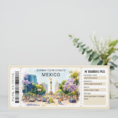 メキシコ旅行搭乗券チケット 招待状 (スタンド正面)