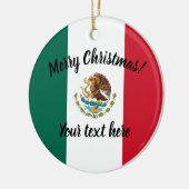 メキシコ旗のカスタムなクリスマスツリーのオーナメント セラミックオーナメント (左)
