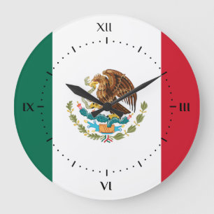 メキシコ旗の時計 ラージ壁時計