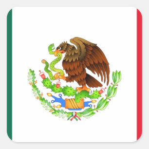 メキシコ旗 スクエアシール