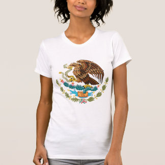 メキシコ旗-メキシコのスタイル-紋章付き外衣 Tシャツ