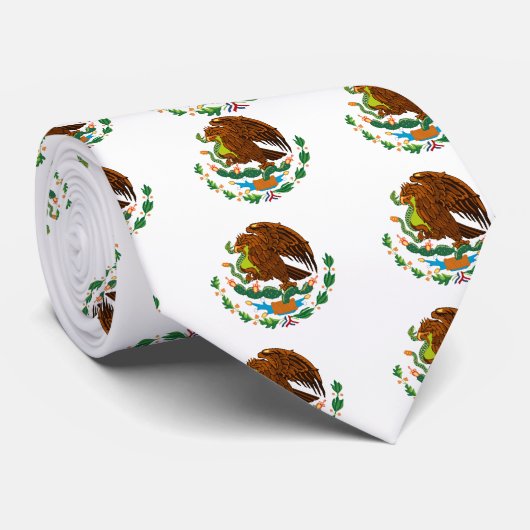 メキシコ旗/メキシコ紋章付き外衣 ネクタイ (ロール)