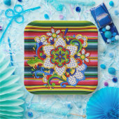 メキシコ曼荼羅 ペーパープレート (パーティー)