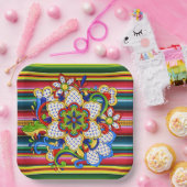 メキシコ曼荼羅 ペーパープレート (パーティー)