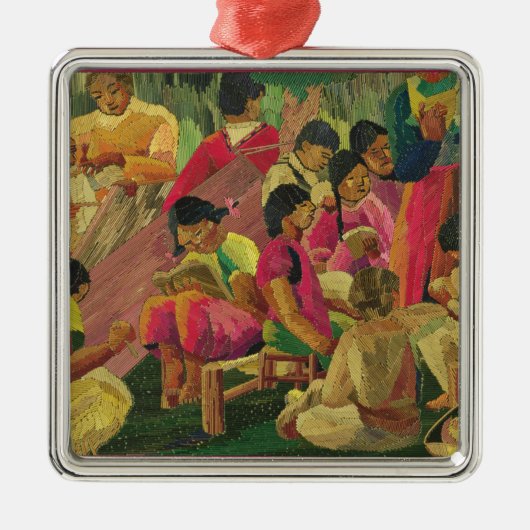 メキシコ村場面 メタルオーナメント (正面)