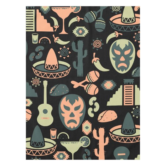 メキシコ柄 テーブルクロス (正面)