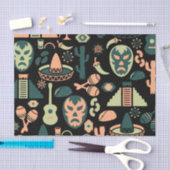 メキシコ柄 薄葉紙 (クラフト)