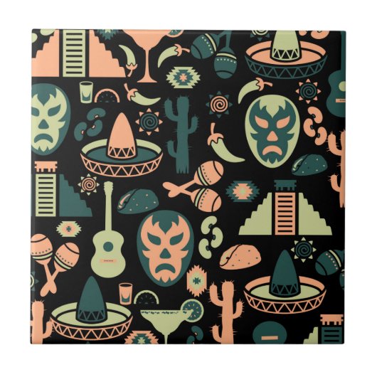 メキシコ様式 タイル (正面)