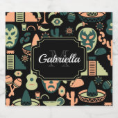 メキシコ様式 リキュールボトルラベル (シングルラベル)