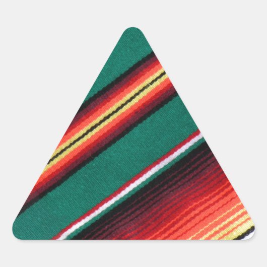 メキシコ毛布カラフル南西 三角形シール (正面)
