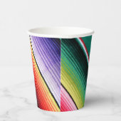 メキシコ毛布カラフル紙ストライププレート 紙コップ (右)