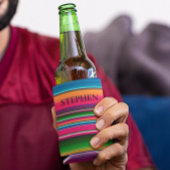 メキシコ毛布フィエスタストライプカラフルカスタム 缶クーラー