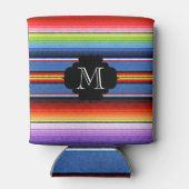 メキシコ毛布フィエスタストライプスカラフルモノグラム 缶クーラー (裏面)