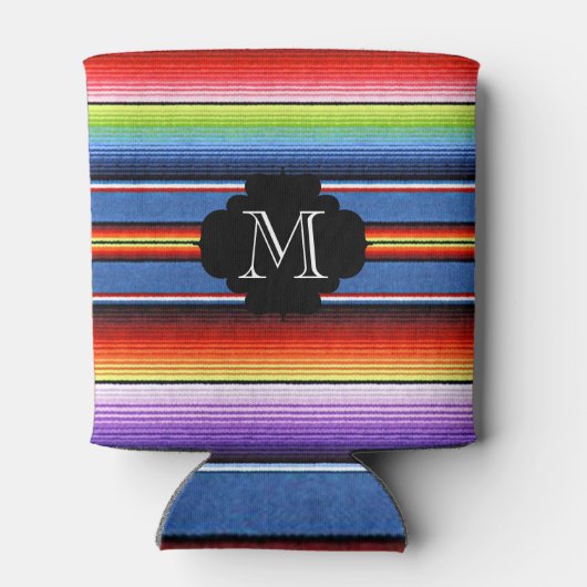 メキシコ毛布フィエスタストライプスカラフルモノグラム 缶クーラー (裏面)