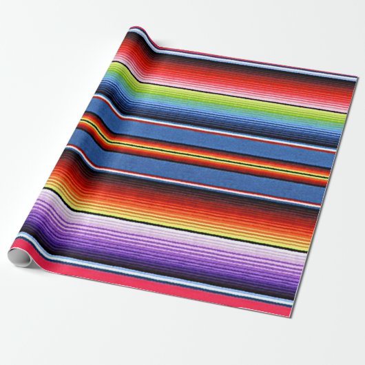 メキシコ毛布フィエスタストライプスカラフルラペ ラッピングペーパー (アンロールド)